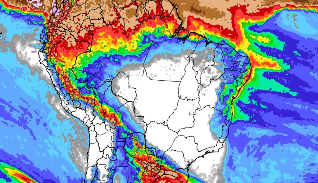 Previsão do tempo: tendência de chuva para dez dias (11/06/2024)