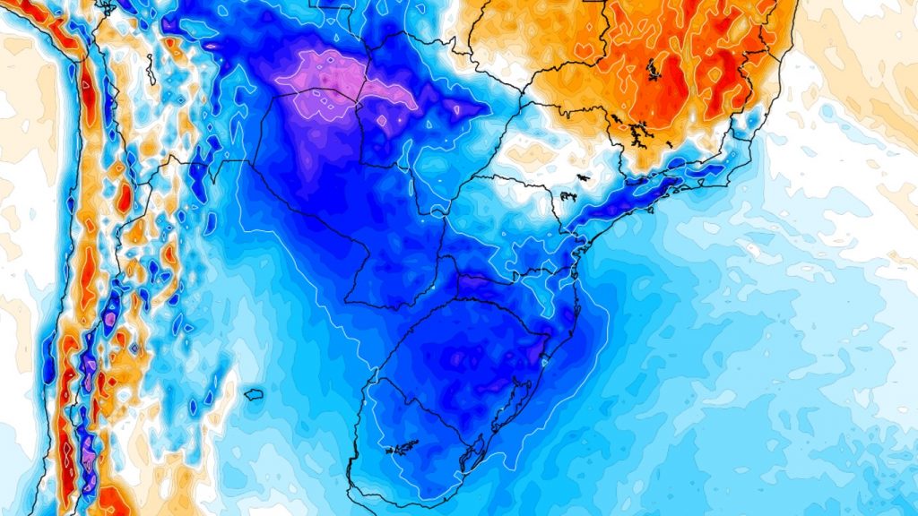 Corredor polar se abre com ar gelado previsto para a virada do mês
