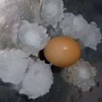 Granizo do tamanho de ovos acompanha avanço de frente fria