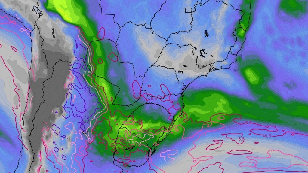 Rio atmosférico vai manter a chuva no Rio Grande do Sul