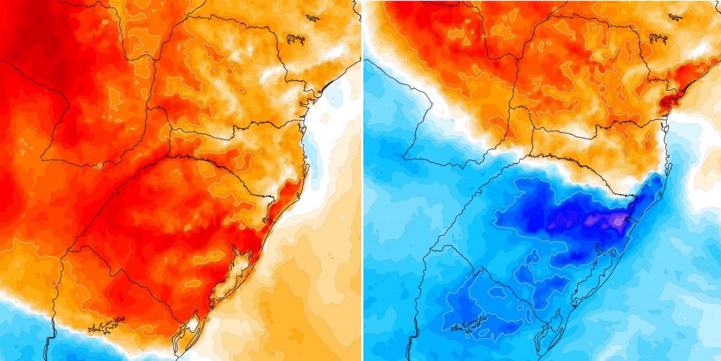 Frente fria chega com chuva e frio após calor de 30ºC em pleno junho