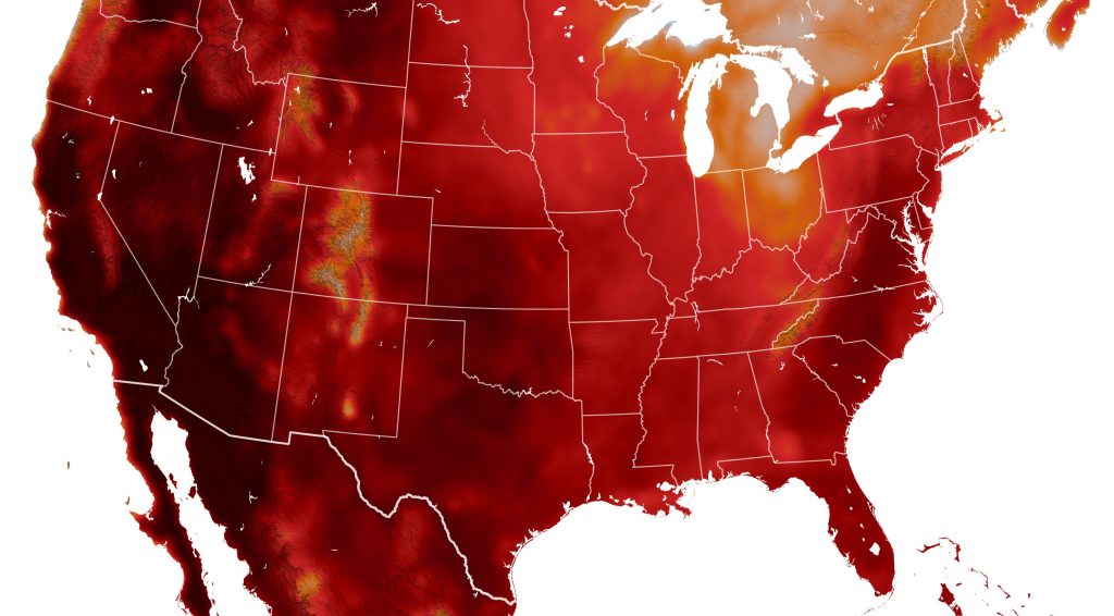 Calor castiga os Estados Unidos de costa a costa com recordes