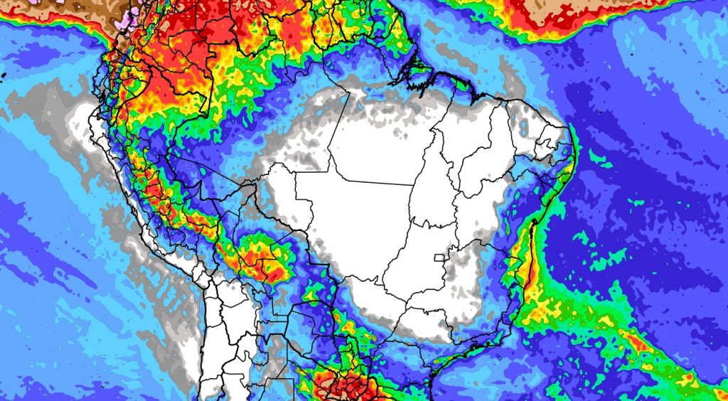 Previsão do tempo: tendência de chuva para dez dias no Brasil