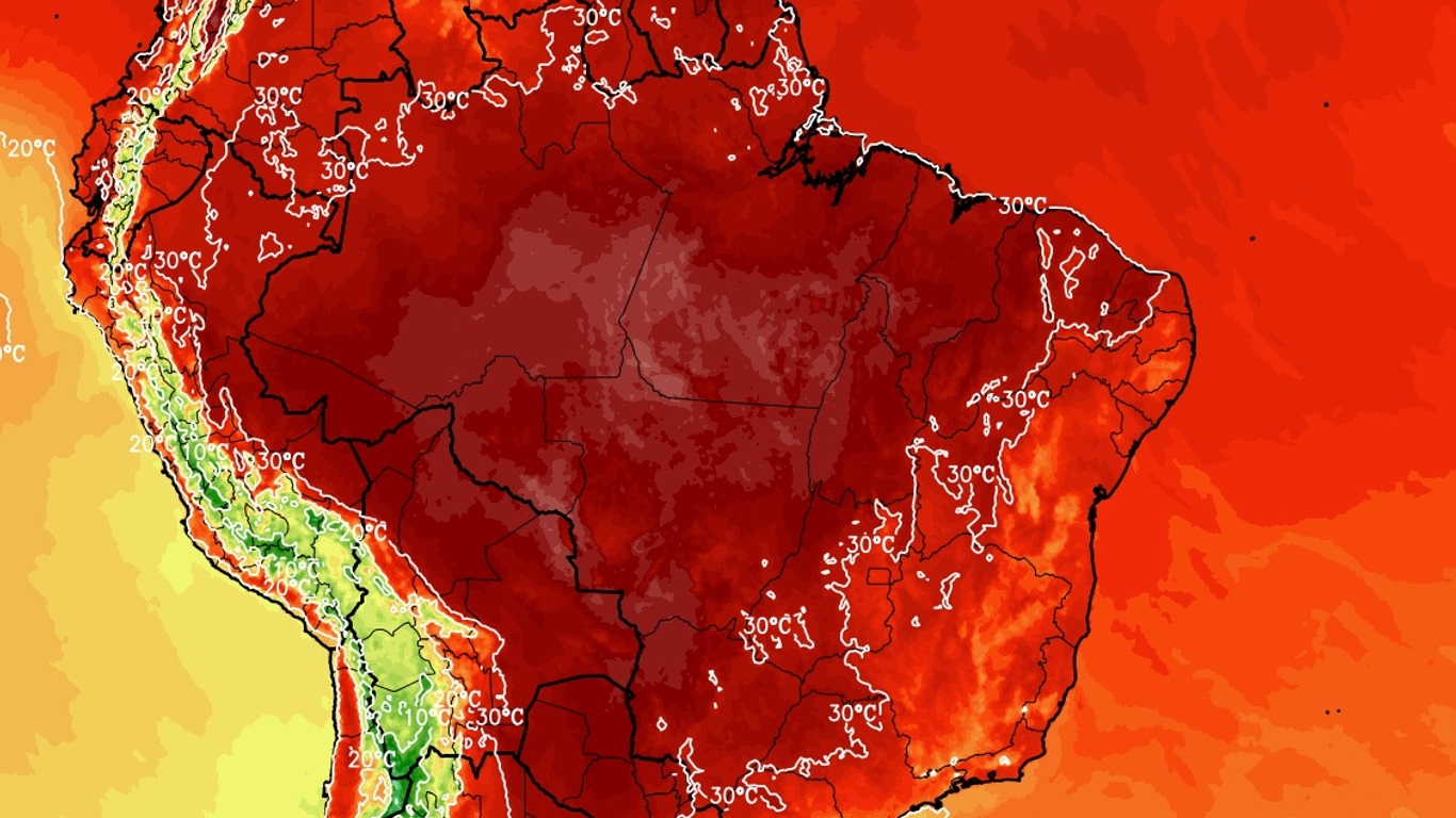 <span class="entry-title-primary">Calor de Norte a Sul do Brasil: veja onde a temperatura sobe e desce</span> <h2 class="entry-subtitle">Massa de ar quente e seco favorece temperatura elevada de Norte a Sul do Brasil com intenso calor no Centro-Oeste e na Amazônia </h2>