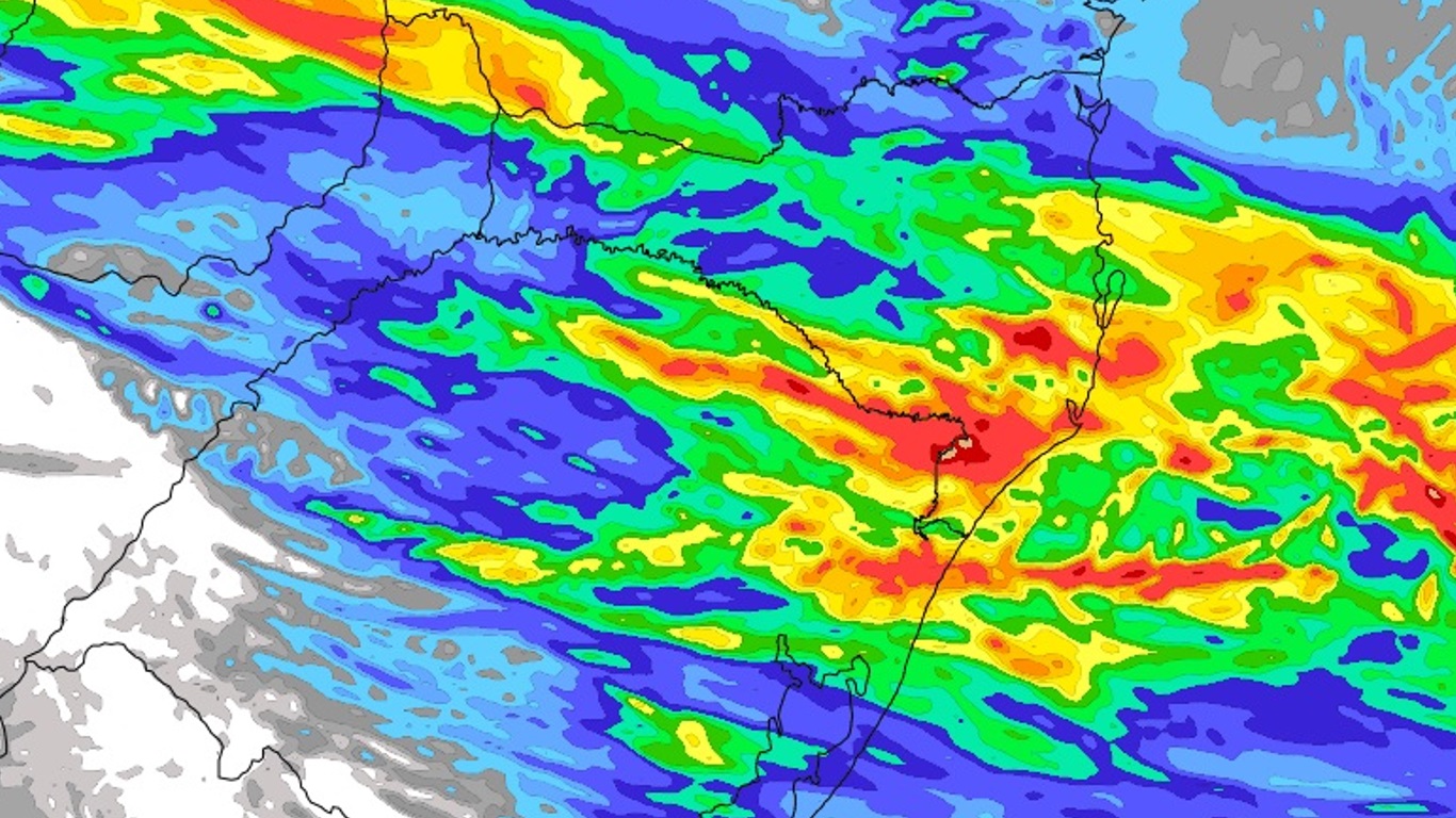 <span class="entry-title-primary">Dias de instabilidade: veja as últimas projeções de chuva no Sul do Brasil</span> <h2 class="entry-subtitle">Confira em mapas as mais recentes projeções de chuva atualizadas no começo deste sábado para o Sul do Brasil </h2>