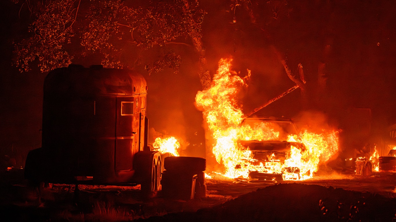 Fuoco nel giardino