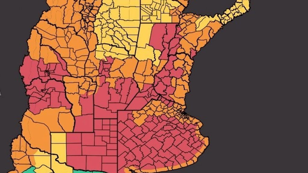 Argentina abaixo de zero tem alerta vermelho de frio extremo ampliado