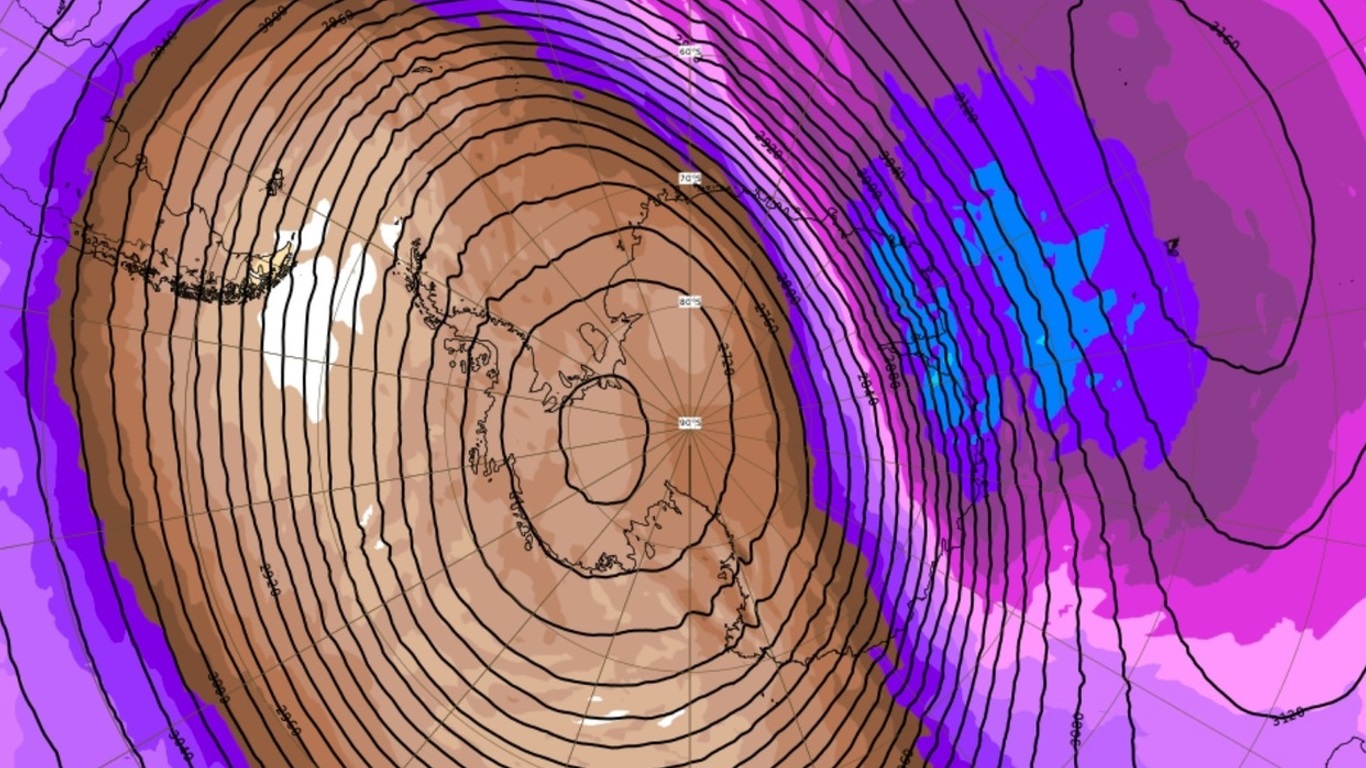 <span class="entry-title-primary">Raro evento na Antártida pode impactar o clima nas próximas semanas</span> <h2 class="entry-subtitle">Dados mostram um evento menor de Aquecimento Estratosférico Súbito que pode mexer com o clima no Hemisfério Sul </h2>