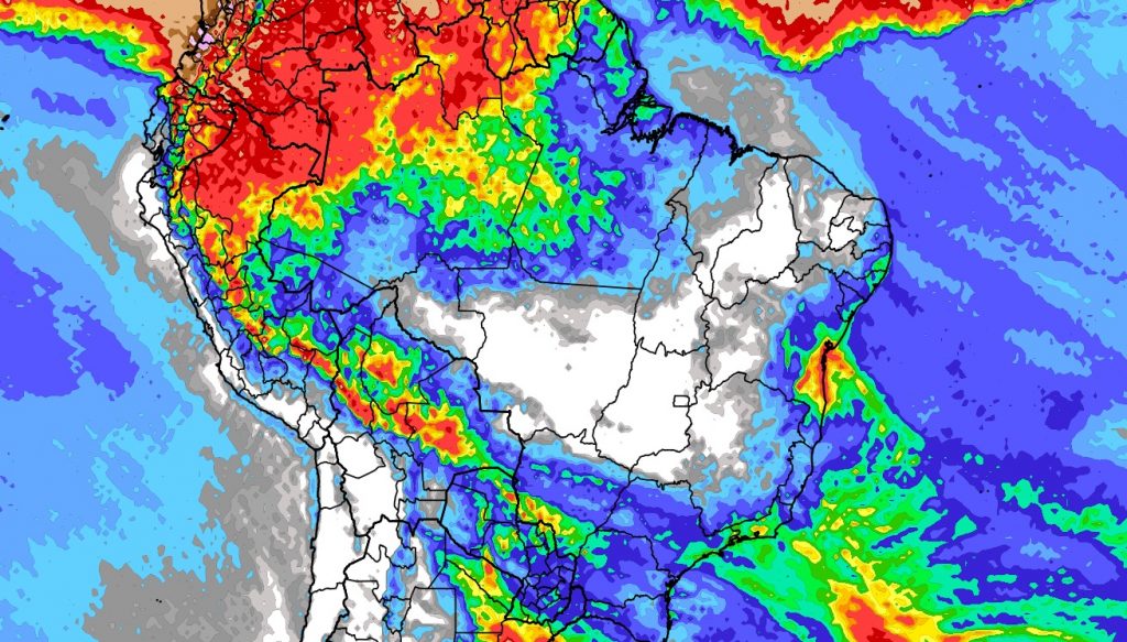 Previsão do tempo: tendência de chuva para dez dias no Brasil