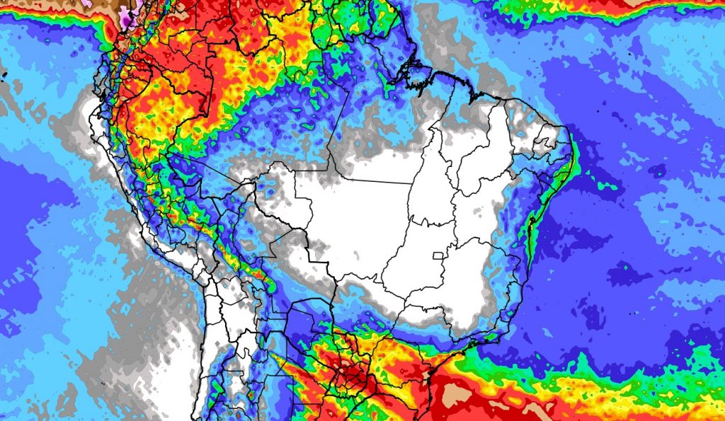 Previsão do tempo: tendência de chuva para dez dias no Brasil