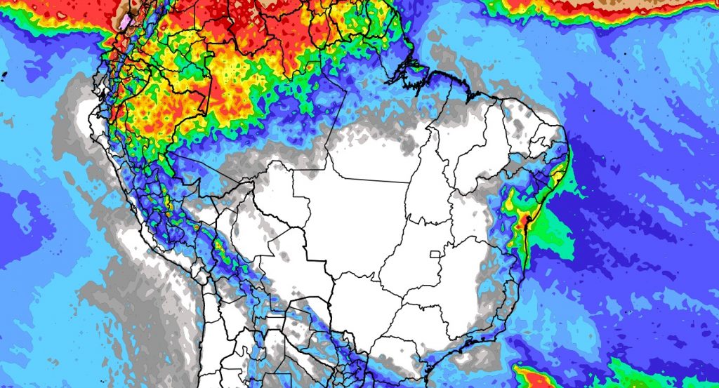 Previsão do tempo: tendência de chuva para dez dias no Brasil
