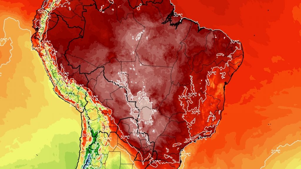 Onda de calor atingirá grande parte do Brasil com até 42ºC e muito fogo