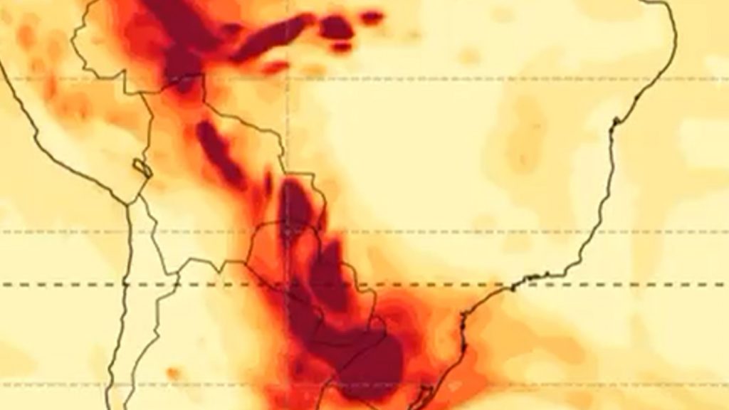 Animação mostra fumaça de queimadas se espalhando na América do Sul