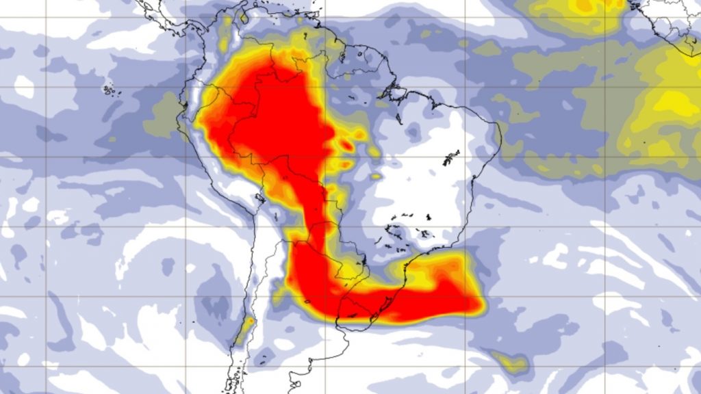 Correntes de vento trarão muita fumaça da Amazônia para o Sul do Brasil