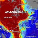 Satélite mostra aumento da fumaça e deslocamento para o Sul do Brasil