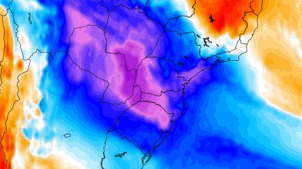 Semana terá muita chuva, forte massa de ar frio e talvez até neve