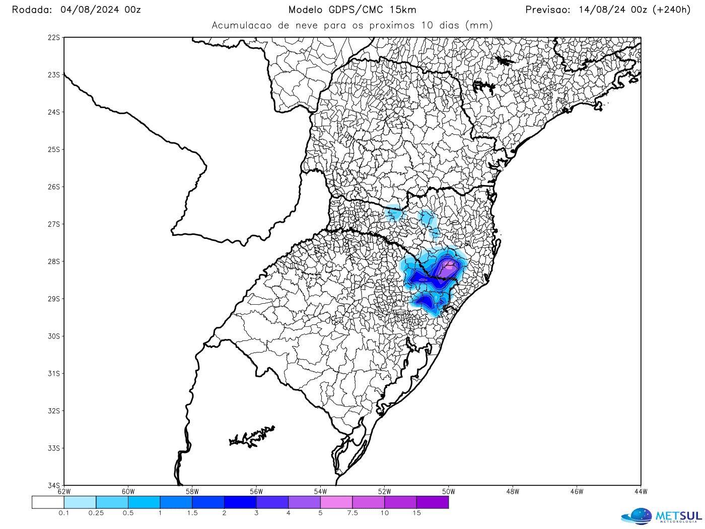 Mapa de neve