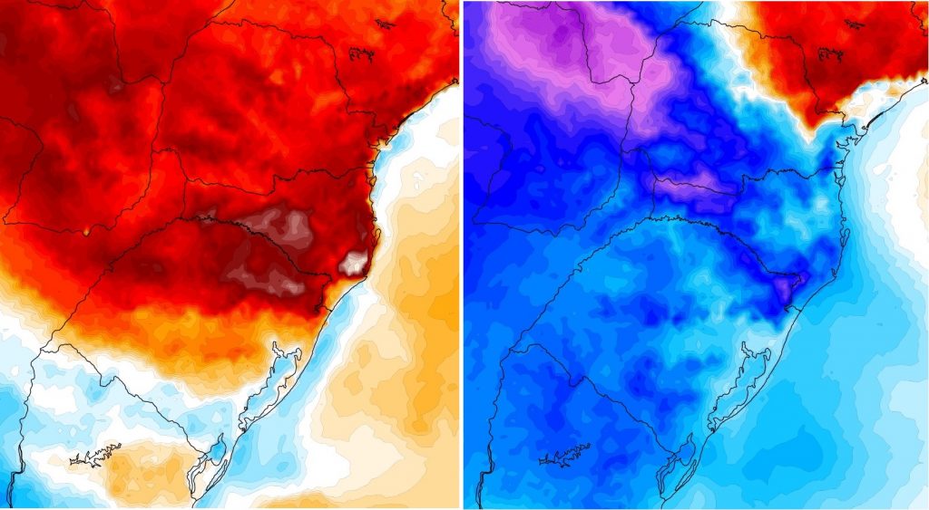 Semana de extremos vai começar com calor e terminar com frio