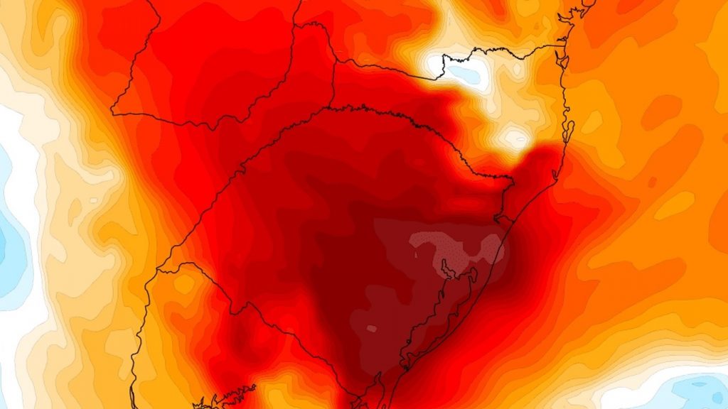 Ar quente avança com calor no Rio Grande do Sul e granizo no Uruguai