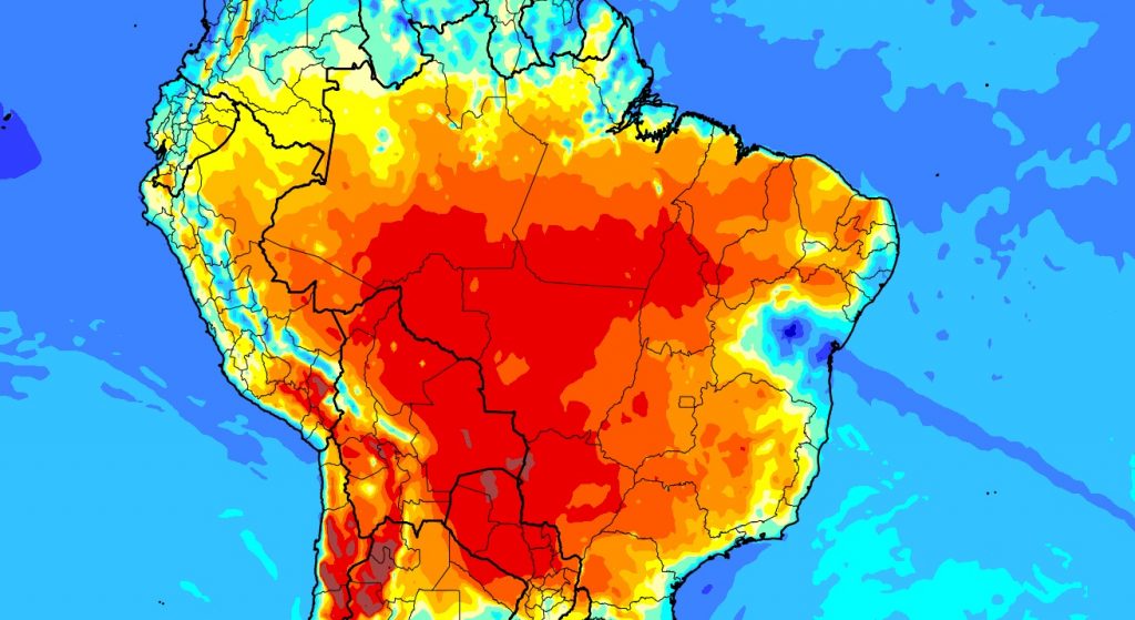 Umidade em níveis de emergência no Brasil cai a valores de Atacama