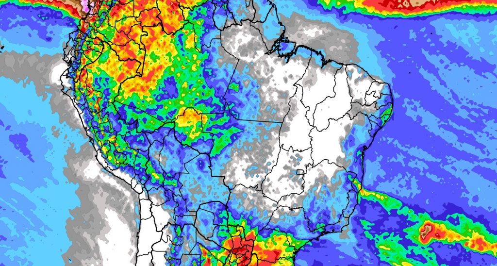 Previsão do tempo: tendência de chuva para dez dias no Brasil