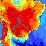 Chuva e tempestades no RS enquanto Brasil torra a quase 43ºC