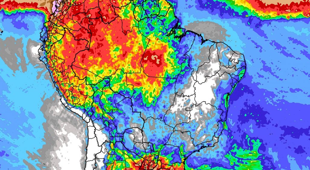 Previsão do tempo: tendência de chuva para dez dias no Brasil