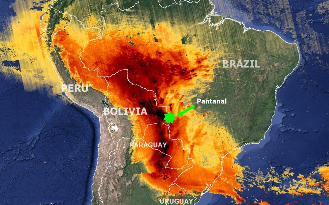 Monóxido de carbono atinge níveis altíssimos em parte do Brasil Gás presente na atmosfera ocorre pela queima de combustíveis fósseis e aumentou muito com a queima da vegetação pelos incêndios
