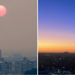 A incrível diferença do céu em Porto Alegre com e sem fumaça