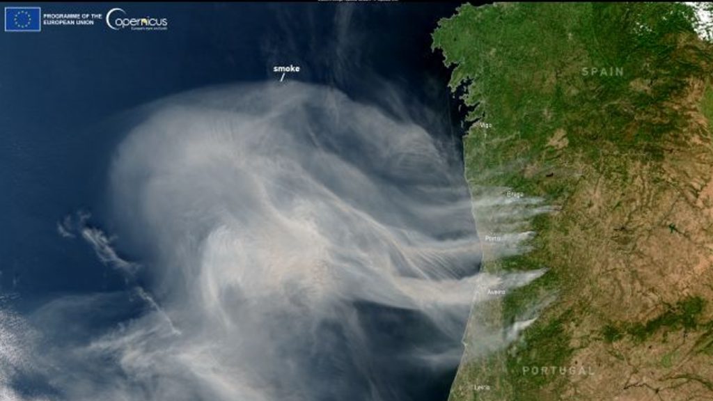 Incêndios geram emissõs recordes em Portugal