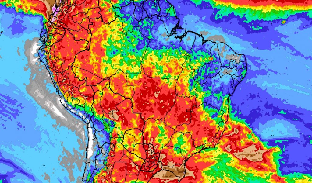 Previsão do tempo: tendência de chuva para dez dias no Brasil
