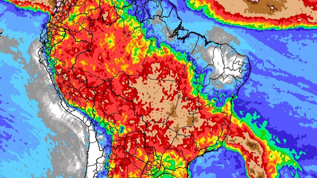 Previsão do tempo: tendência de chuva para dez dias no Brasil
