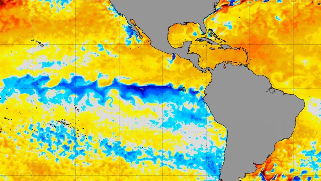 Novembro começa com Oceano Pacífico no limite de La Niña