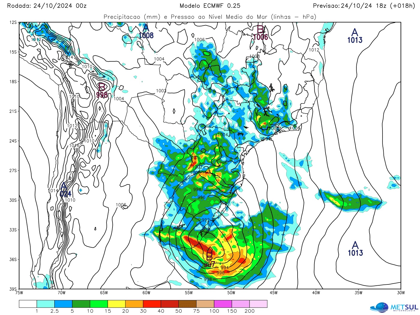 Mapa do ciclone 