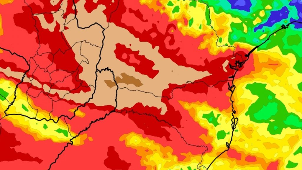 Chuva será frequente nos próximos dias no Sul do Brasil