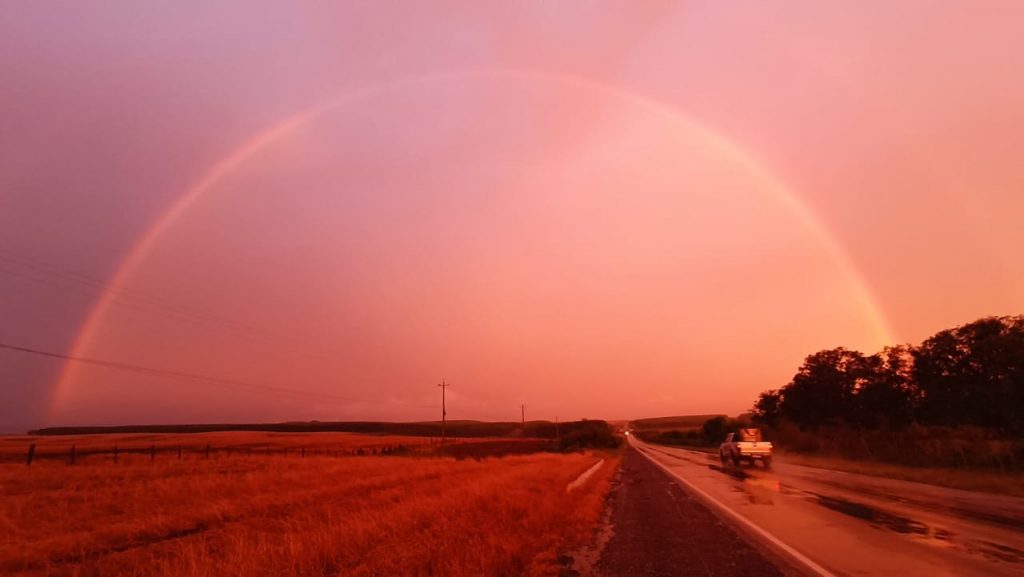 Mudança no tempo proporciona paisagem de encher os olhos