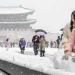 Fotos mostram a tempestade de neve recorde na Coreia do Sul