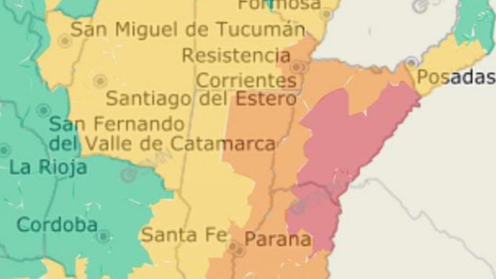 Argentina emite alerta máximo para áreas junto ao Rio Grande do Sul