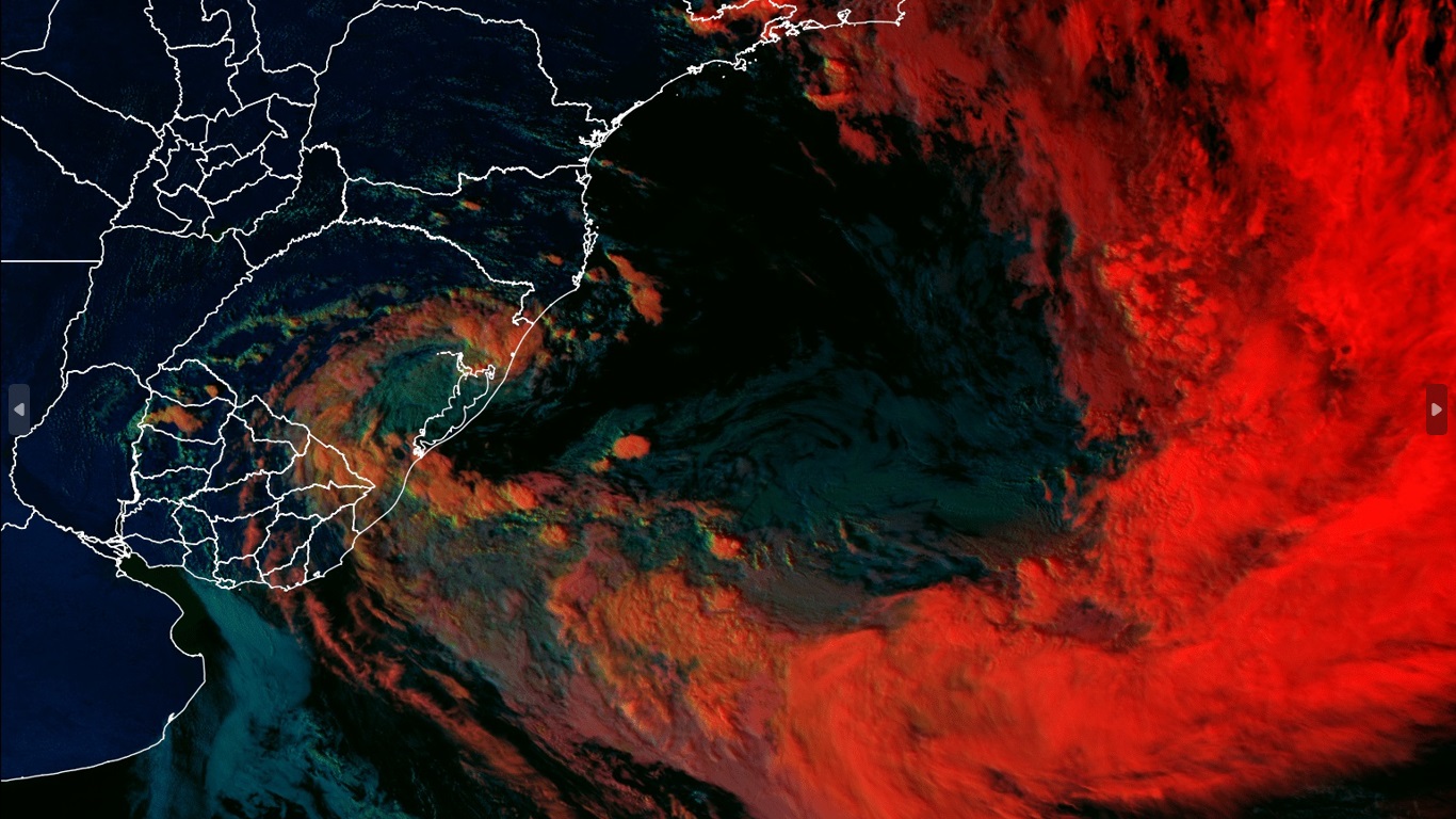 <span class="entry-title-primary">Para onde vai o ciclone Biguá? Tempestade enfraquece ou ganha força?</span> <h2 class="entry-subtitle">Ciclone atípico de natureza subtropical afeta o Rio Grande do Sul com chuva forte e rajadas de vento neste domingo </h2>