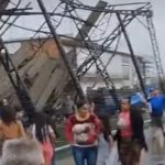 Vento intenso do ciclone causa desabamento e deixa feridos em Butiá