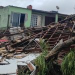 Vendaval provoca destruição em cidade do Sul gaúcho