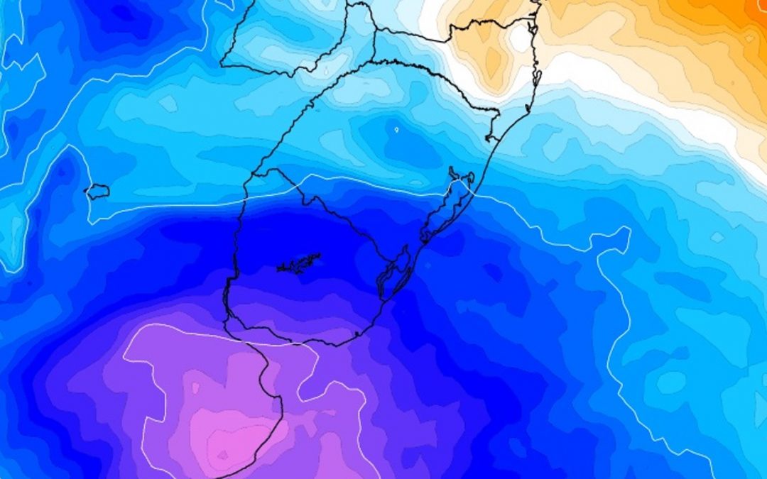 Ar frio traz temperatura baixa na Argentina, Uruguai e Rio Grande do Sul Temperaturas baixas para o mês de dezembro foram observadas hoje cedo na Argentina, Uruguai e Rio Grande do Sul