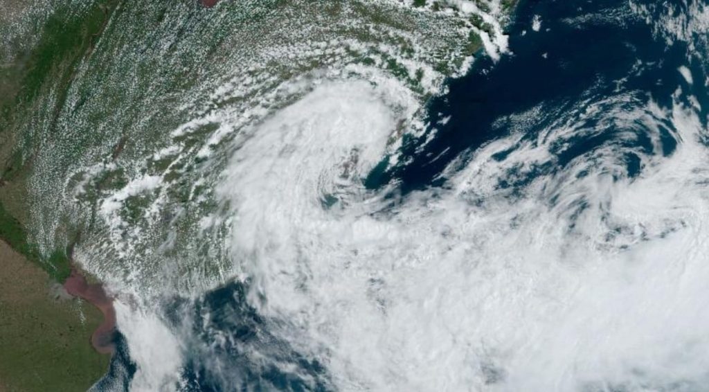 NASA registra o ciclone subtropical Biguá sobre o Rio Grande do Sul
