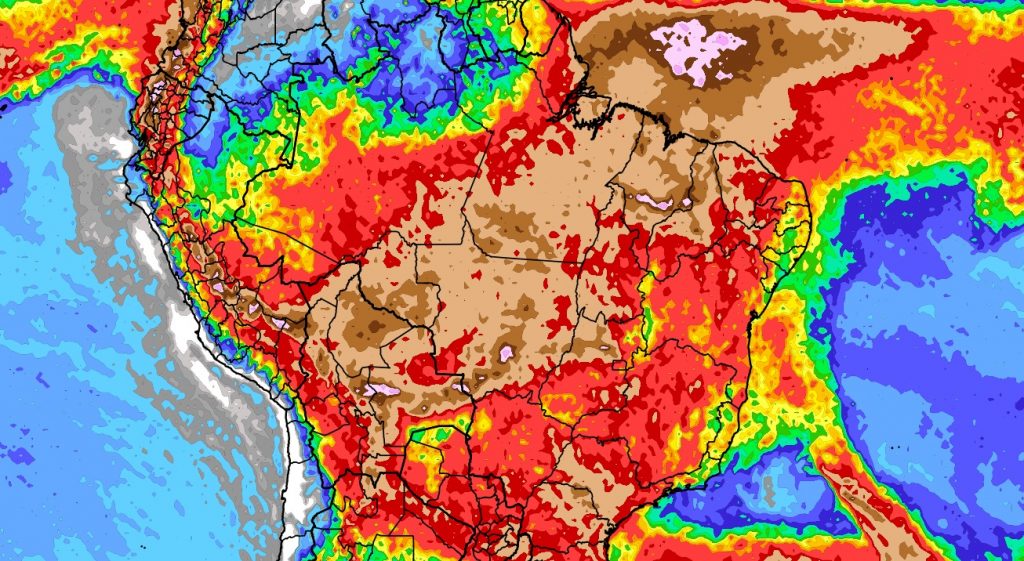 Previsão do tempo: tendência de chuva para dez dias no Brasil