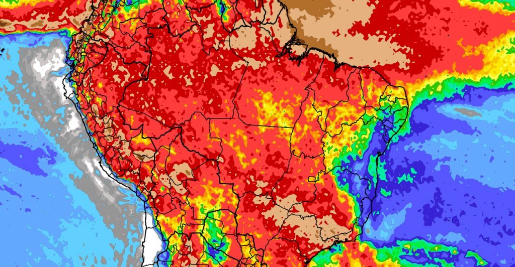 Previsão do tempo: tendência de chuva para dez dias no Brasil