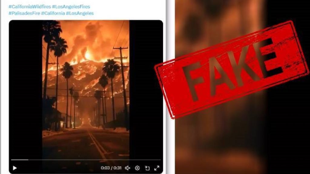 Verificamos: vídeo viral dos incêndios em Los Angeles é falso