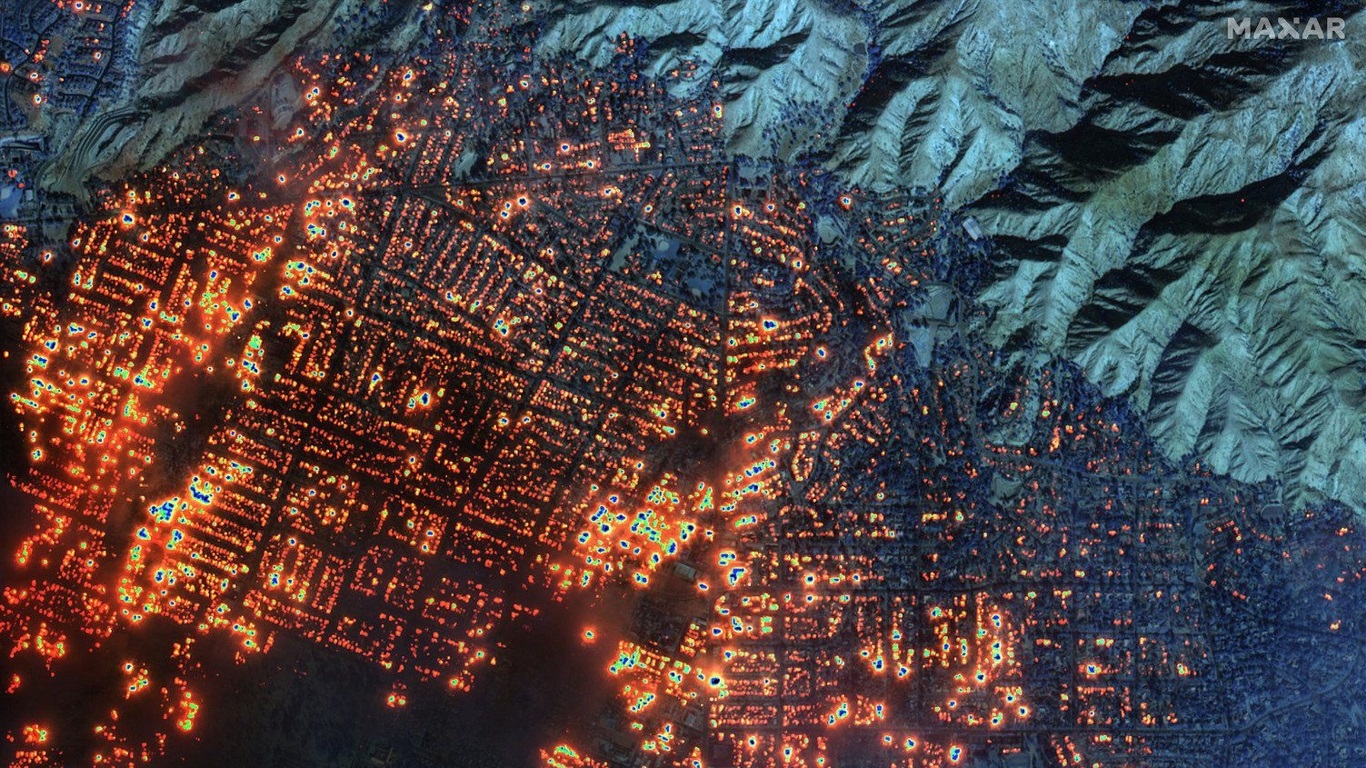 <span class="entry-title-primary">Imagens de satélite mostram Los Angeles em chamas; veja as imagens</span> <h2 class="entry-subtitle">Imagens de satélite em alta resolução divulgadas pela empresa Maxar mostram a dimensão do desastre do fogo em Los Angeles </h2>
