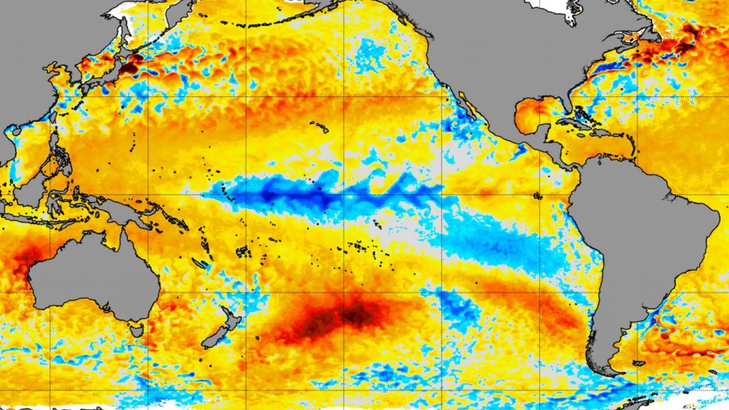 Condições de La Niña já duram um mês e devem seguir no Pacífico