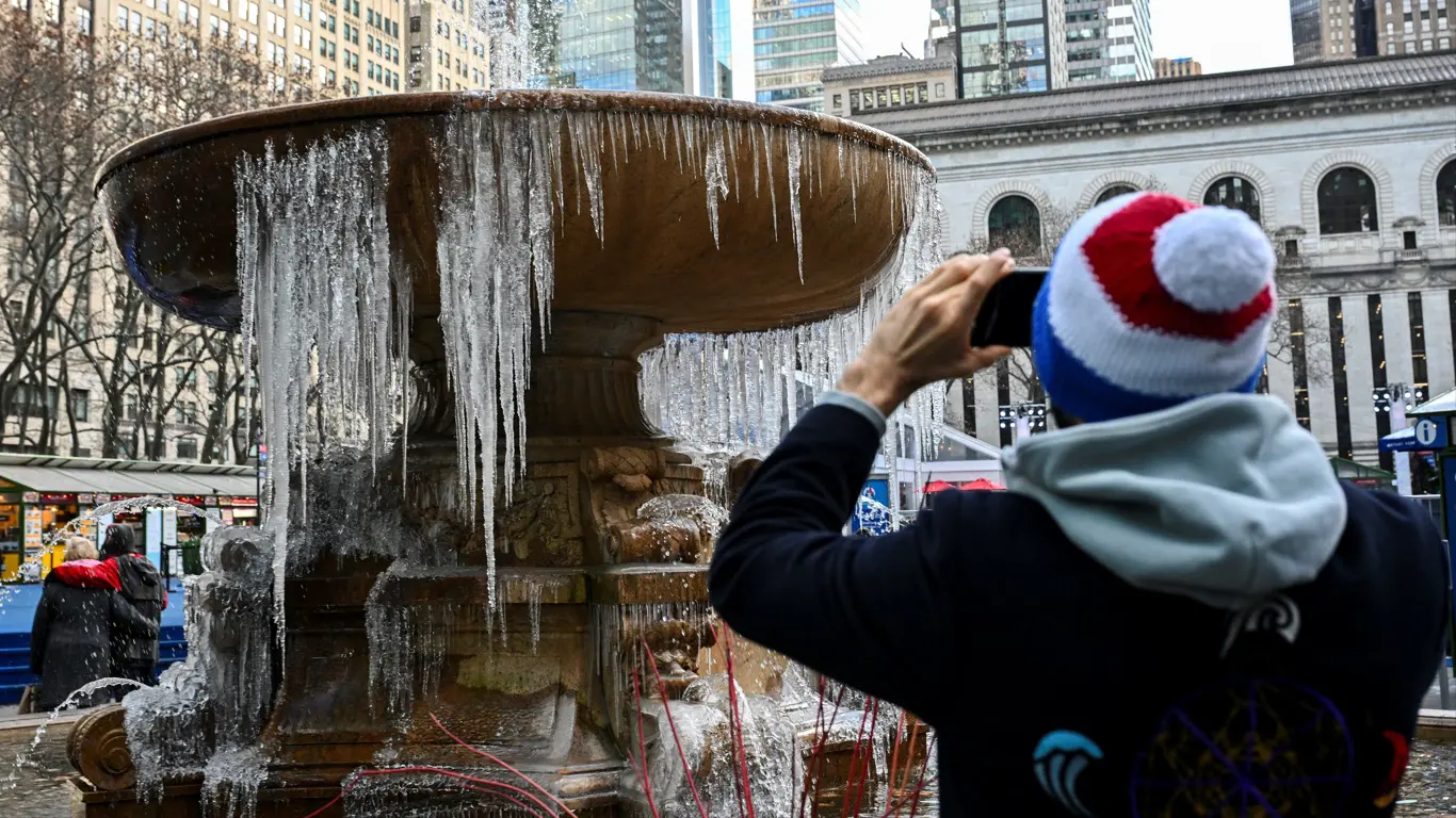 Photo of cold air mass in New York