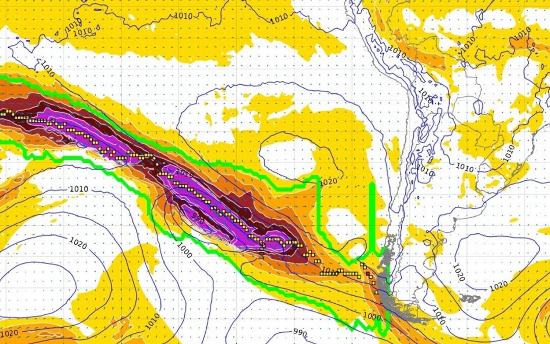 Rio atmosférico de 15 mil quilômetros de extensão atinge a América do Sul Rio atmosférico cruza todo o Oceano Pacífico e alcança a América do Sul com muita chuva, neve e vento acima de 100 km/h